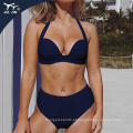 2020 Sexy High Caist Bikini Set Mulheres Push Swimsuit Push Up Top Bathing Suiting Beach Wear Biquini